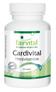 Cardivital - Herzvitamine - Ohne Vitamin K, daher auch für Personen geeignet, die Blutverdünner (wie z.B. Marcumar) einnehmen.