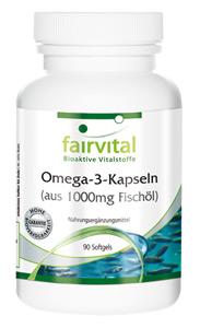 Omega-3-Kapseln aus 1000mg Fischöl - DHA ist ein Bestandteil der zentralen Nervensystemstrukturen.