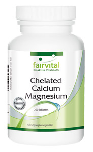 Chelated Calcium Magnesium Ein Calcium-Magnesium-Verhältnis von 2:1 entspricht den Zufuhrempfehlungen der Deutschen Gesellschaft für Ernährung (DGE)