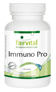 Zwei Kapseln Immuno Pro enthalten 5 Milliarden wohlwollende Darmbakterien. Das fördert Stuhlgang und Verdauung, so dass eine gute Basis für den Erhalt der Gesundheit gelegt ist. Immuno Pro enthält ausschließlich mikroverkapselte Lactobazillen, die erst im Darm aktiv werden.