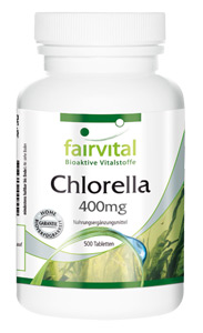 Chlorella 400mg - Die Süßwasseralge Chlorella pyrenoidosa ist eine besonders natürliche und reichhaltige Quelle für Vitamine