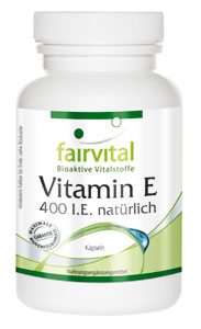 Vitamin E 400 I.E. natürlich - Großpackung - Vitamin E ist außerdem als Schönheitsvitamin bekannt, da es in Haut bzw. Gewebe in Erscheinung tritt und somit ein frisches, jugendliches Aussehen unterstützt.